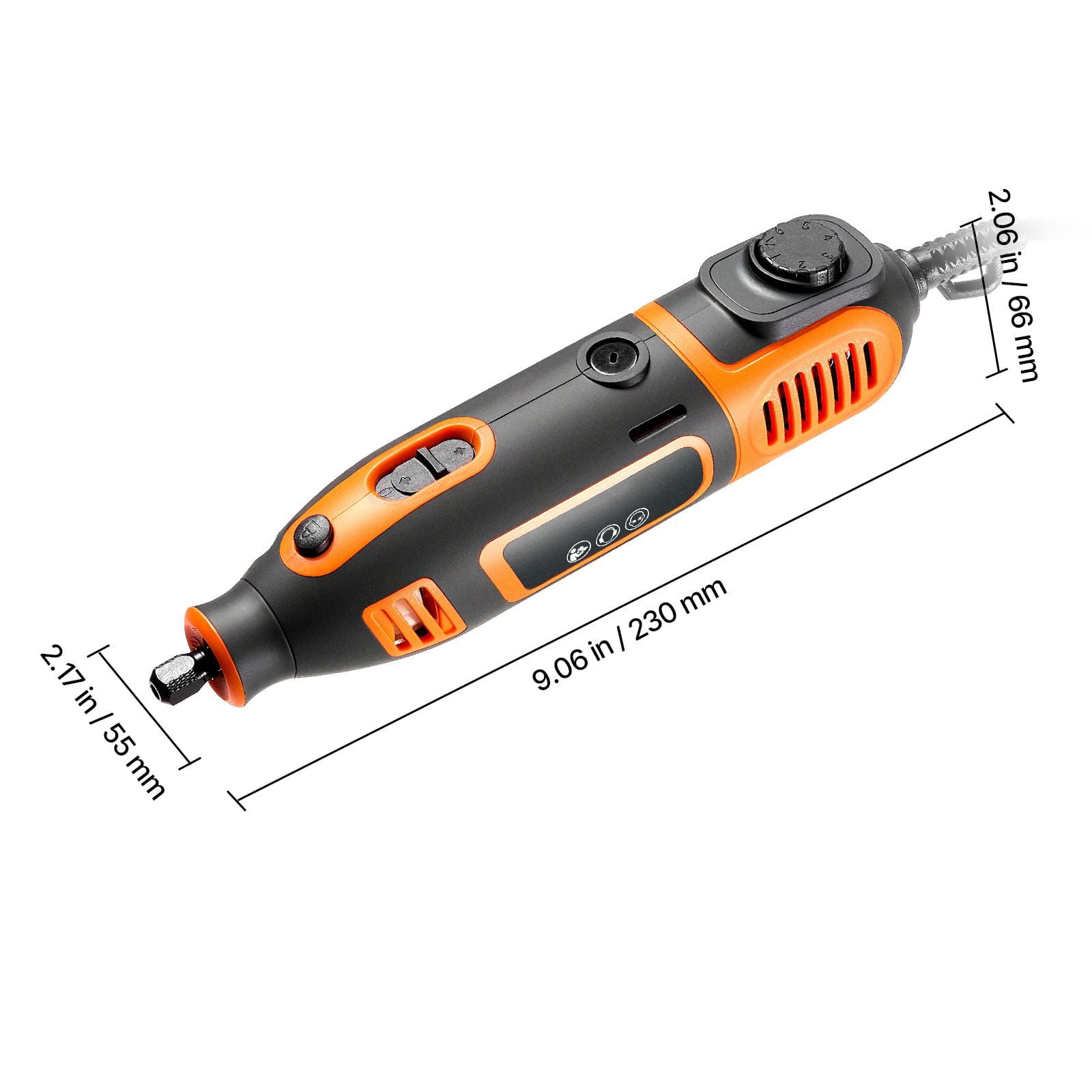 Rotary Tool Kit 84-Piece, 200W with 6 Variable Speeds 8000-40000 RPM, 2.3mm and 3.2mm Collets, Lightweight Ergonomic Design for DIY Cutting Sanding Drilling
