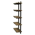 thumbnail image 3 of Pomona 48"H 5-Shelf Metal and Solid Wood Bath Wall Shelf, Natural, 3 of 13