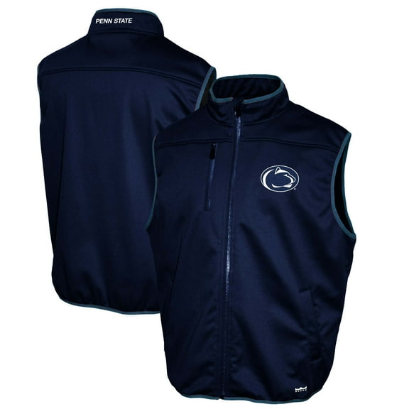 Men's Franchise Club Navy Penn State Nittany Lions Softshell Full-Zip Vest