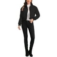 thumbnail image 2 of Chaqueta bomber de invierno para mujer INSPIRE CHIC, abrigo holgado acolchado, cortada, color negro, 2 of 6