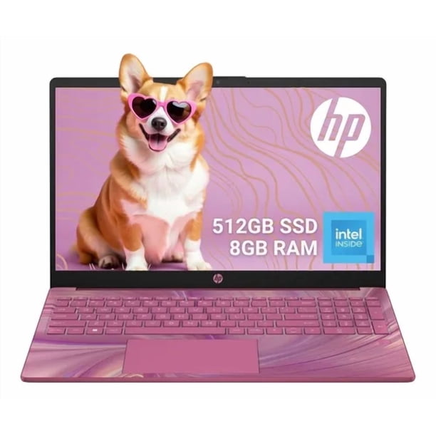 Laptop HP Rosa Intel N200 512GB SSD 8GB RAM 15,6 HD Win11 Pavilion Pink