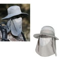 thumbnail image 3 of Men Women Outdoor Sports Quick Dry Fishing Flap Caps Wide Brim Sunshade Bucket Cap Sportswear, 3 of 6