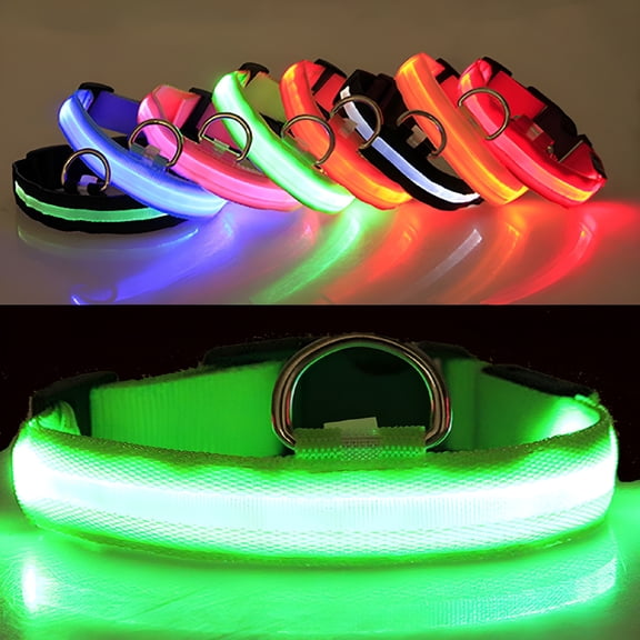 GASTROPOD Light Up Dog Collar, Glow Collar with Three Lighting Modes Waterproof Dog Flashing Collar for Small Medium Large Dogs