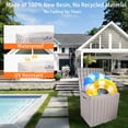 thumbnail image 5 of 30-Gallon Weatherproof Outdoor Storage Box with Woodgrain Finish - Tan Resin, 5 of 7
