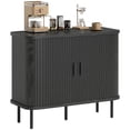 thumbnail image 1 of HOMCOM Buffet Bahut, Armoire de Rangement de Cuisine à Lattes, Noir, 1 of 10
