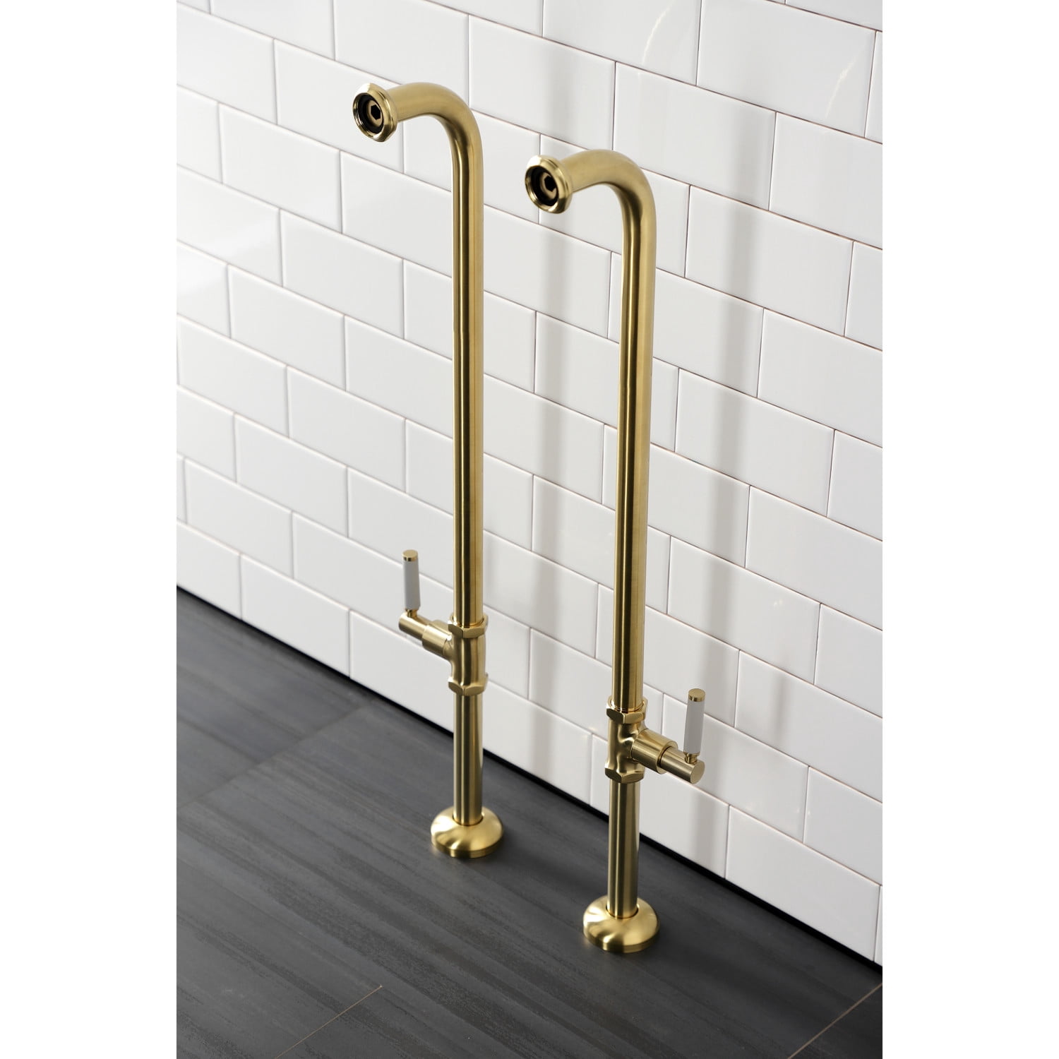 Kingston Brass AE810S7DKL Concord Freestanding Tub Supply Line, Brushed Brass