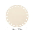 thumbnail image 2 of MLINS Wooden Crochet Basket Base for DIY Crafts Beige Round Storage Weaving Kit 7.5 Inches, 2 of 7