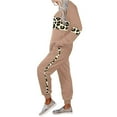 thumbnail image 7 of yardsong Lounge Outfits for Women 2 Piece Sweatsuit Outfit Fall Long Sleeve Leopard Patchwork Long Sleeve and Sweatpants Tracksuit Travel Workout Jogger Sets, 7 of 7