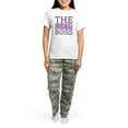 thumbnail image 4 of CafePress - The Real Boss Women's Light Pajamas - Women's Short Sleeve Print T-Shirt and Pants Light Cotton Pajama Set, 4 of 7