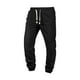 thumbnail image 2 of Pantalones largos para hombre, casuales, de moda, de color sólido, con cordón, cintura elástica y bolsillos., 2 of 9