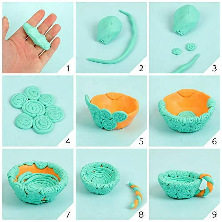 Polymer Clay 50 Colors, Modeling Clay for Kids DIY Starter Kits, Oven Baked Model Clay, Non-Toxic, Non-Sticky,with Sculpting Tools, Ideal Gift for