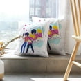 thumbnail image 6 of LALILO Throw Pillow Covers Happy Girl Friends Friendship African Cushion Cover 18" x 18", 2 Pack, 6 of 6