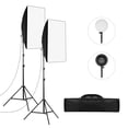 thumbnail image 1 of Mistaha 3200K-5500K Bi-color Photography LED Softbox Lighting Kit 2pcs 80W Dimmable LED Light Continuous Studio, 1 of 8