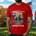 thumbnail image 5 of Leey-World 250th Anniversary Usa Shirt American Flag Shirts for Men: 4th of July T Shirt 1776-2026 USA Patriotic Tee Tops(Red,2XL), 5 of 8