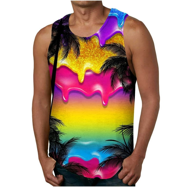 Mens 3D Print Tank Top Summer Casual Novelty Polyester Gym Workout  Bodybuilding Tank Tops