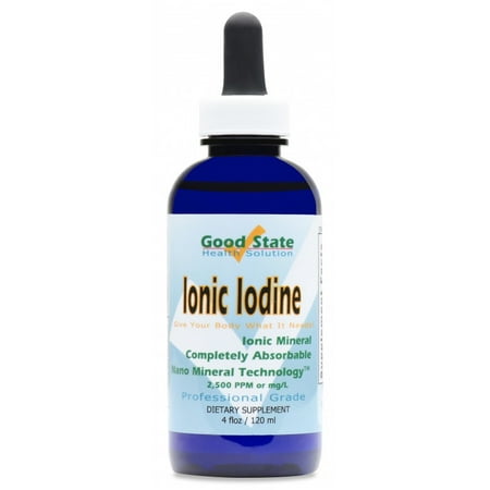 Good State Liquid Ionic Minerals - Iodine - (4 drops equals 500mcg per serving, 600 servings) (4 fl (Best Way To Take Iodine Drops)
