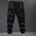 thumbnail image 6 of SOOMLON Cargo Pants for Men Big and Tall Drawstring Joggers Solid Pants Outdoor Hiking Pants with Multiple Pockets, 6 of 9