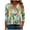 Multicolor Plus Size Blouse for Women_f, variant on CYMMPU Summer Trendy Shirts V Neck Blouses for Women Dressy Casual Loose Fit 3/4 Sleeve T-Shirts Spring Tops Flower Printed Business Elegant Work Tops T-Shirts Multicolor L