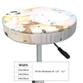 thumbnail image 4 of Lsque Cute Animals Round Bar chair cushion covers Velvet Fabric Premium Comfort Protects from Scratches and Stains for 14-17 Inch Chair- 14 inch, 4 of 7