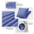 thumbnail image 4 of Nestl Velvet Throw Pillow Covers Solid Square Soft Decorative Pillow Cover for Sofa, 20" x 20", Calm Blue, Pack of 4, 4 of 8