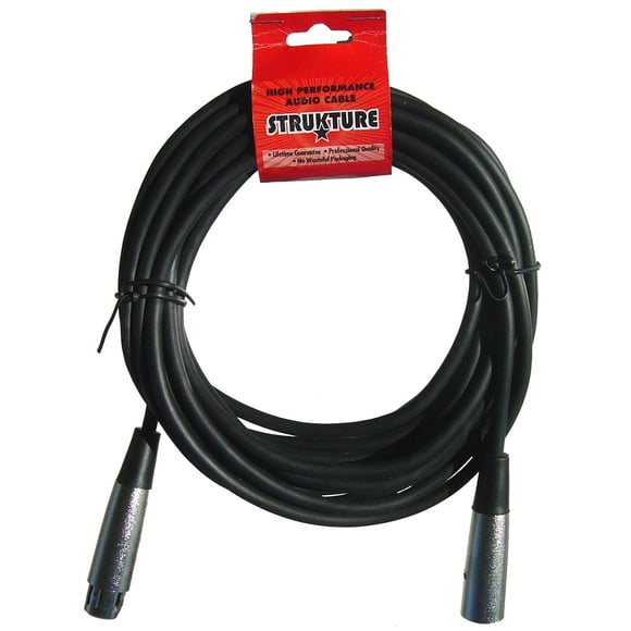 Cable de micrófono Strukture SMC06 XLR, 6 pies, goma, 6 mm