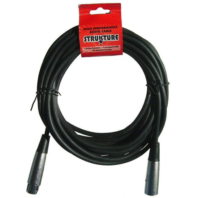 Cable de micrófono Strukture SMC06 XLR, 6 pies, goma, 6 mm