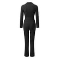thumbnail image 4 of Aayomet Workout Jumpsuits For Women 2023 Women's Fashion Solid Color Lacing Deep V Casual Jumpsuit,Black L, 4 of 5