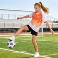 thumbnail image 6 of ITSAME Girls Athletic Outfits 2-Piece Quick-Dry T-Shirt & Shorts Football Training Sport Set White Size 2, 6 of 8