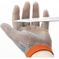 thumbnail image 1 of HAHDAXIA Gant en Cotte de Mailles, Gant Résistant aux Coupures de Qualité Alimentaire, Gant en Maille Métallique en Acier Inoxydable Gant de Coupe Couteau pour Boucher, Mandoline de Cuisine pour Écailler les Huîtres Chef Tranchage Filet de Poisson (X Grand, 1 of 7