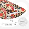 thumbnail image 3 of Lsque Forest Mushrooms Pattern Pillow Case – Soft & Cozy Throw Pillow Cover, Hypoallergenic Cushion Case for Sleeping Women with Envelope Closure-20"x30", 3 of 6
