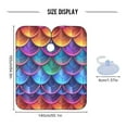 thumbnail image 4 of JSTEL Mermaid Print Rainbow Color Waterproof Barber Cape for Men Women Beard Shaving Bib Apron Professional Hair Cutting Cloth, 65 x 55 inch, 4 of 6