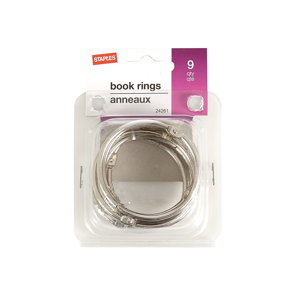 Staples Staples LooseLeaf Rings 2" Size Silver 481327
