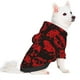 thumbnail image 2 of Fotbe Red Skulls Sudadera con Estampado para Perros Pequeños – Suéter con Capucha para Mascotas, Tela Suave de Forro Polar con Bolsillo-Small, 2 of 7