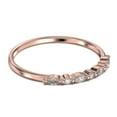 thumbnail image 3 of 0.14ct Petite Versailles Diamond Moissanite Ring Wedding Band 18K Rose Gold Over Silver, 3 of 4