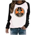 thumbnail image 2 of GaThRRgYP Crew Neck Sweatshirt Women,Women's Halloween Printed Round Neck Long Sleeved Oversized Sweatshirt Black XXXL, 2 of 7