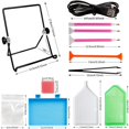 thumbnail image 2 of A4 USB LED Light Pad Light Board Stand Holder with 30 Pcs Diamond Painting Tools Kit and 28 Slots Diamond Embroidery Box for Diamond Painting Sketching Drawing, 2 of 7