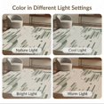 thumbnail image 7 of ODIKA 3'x5' Olive Green Geometric Art Striated Washable Throw Rug Modern Abstract Design With Border Ornamental for Entryway, Kitchen, Mudroom, Stain Resistant, Low Profile, Non-Slip, 7 of 7