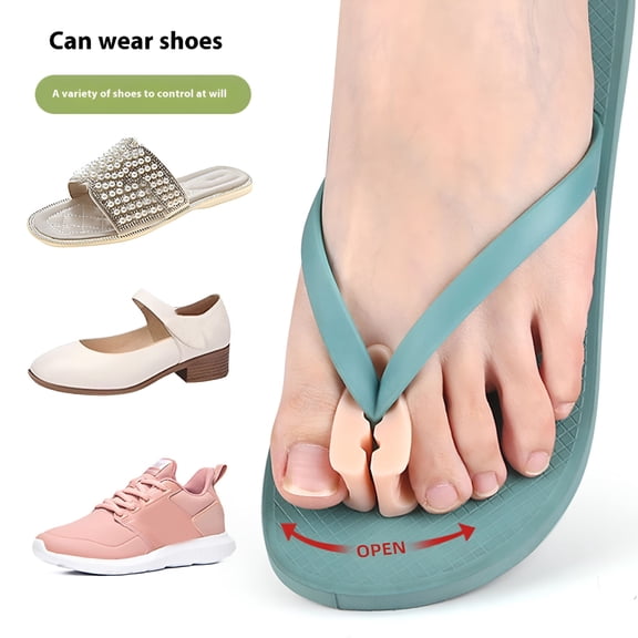 XIRQI 2026 New 1 Pair Toe Separator Orthopedic Bunion Valgus Hammertoe Corrector Pain Relief Women Men Foot Alignment Overlapping Toe Spacer Straightener