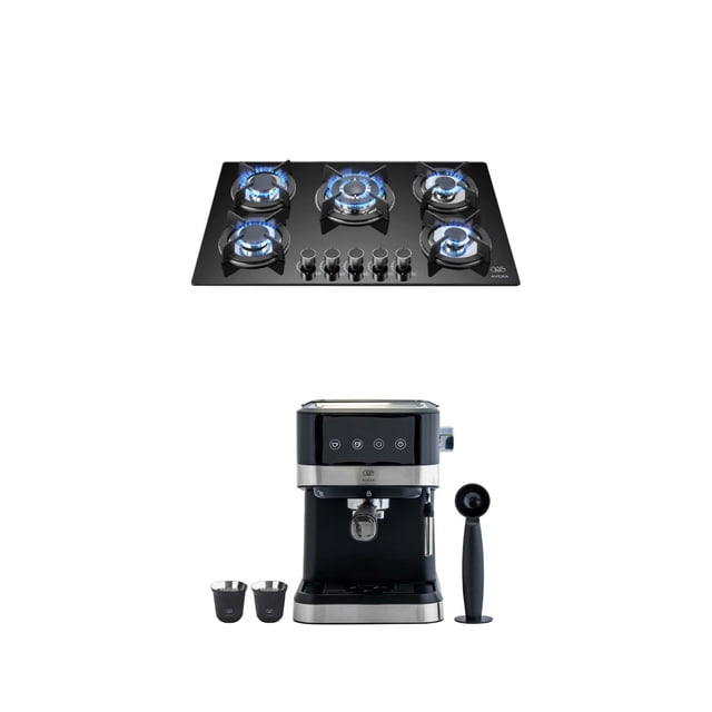 Combo Parrilla a Gas AVERA VT5CAF03 5 Quemadores Y Cafetera Café Espresso Y Cappuccino Automática
