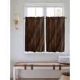thumbnail image 2 of Rustic Wood Bathroom Window Curtain, Brown Wooden Planks Farmhouse Vintage Light Filtering Coffee Kitchen Curtains, Bedroom Living Room Curtains 2 Panel 84"x45", 2 of 6
