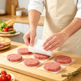 thumbnail image 7 of CCOCC 2026 New Burger Patty Paper,6.3 In,Set of 100,Patty Paper Squares,Baking Parchment Paper Round / Hamburger Patty Papers for Separating Burger Patty,Cookies and More Egg Roll Wrappers, 7 of 7