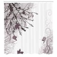 thumbnail image 2 of Ambesonne Nature Shower Curtain, Fall Earth Tones Autumn Leaf, 69"Wx84"L, Taupe Grey, 2 of 4