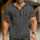 thumbnail image 2 of Sudadera con capucha y bolsillos de manga corta para hombre - Camiseta ligera y transpirable con cordón ajustable, ropa deportiva informal para el ocio/entrenamiento - Poliéster, 2 of 5