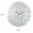 thumbnail image 5 of Benjara BM225866 Mirror Panel Frame Wall Clock with Crushed Faux Diamond Inlay, Silver, 5 of 5