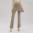 thumbnail image 6 of hotojiny Skirted Leggings for Women High Waist Flare Tennis Golf Skorts Bell Bottom Gym Yoga Legging with Skirts, 6 of 7
