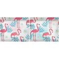 thumbnail image 3 of Flamingo Kitchen Curtains 2 Panels UV Protected Tier Curtains, Half Window Curtains Kitchen Tiers for Guest Room Bathroom Sink Laundry Room Basement,24"x27", 3 of 7
