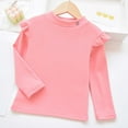 thumbnail image 3 of HUANBAI Girls Long Sleeve Tops For Fall And Winter Comfortable Casual Tees For Toddler And Big Kids Soft Breathable Daily Wear Outfit Toddler Shirts 3-4 Years, 3 of 4