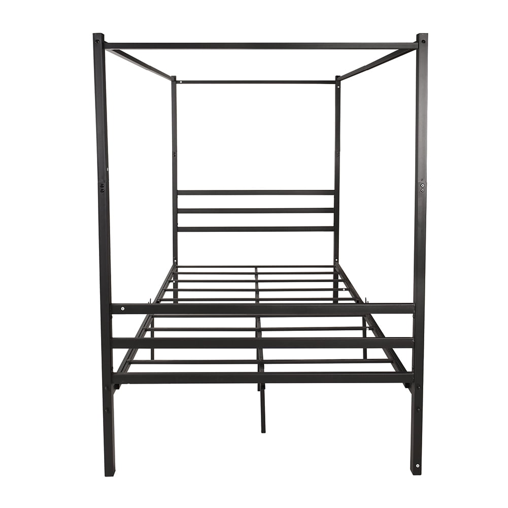 Private Jungle Metal Canopy Platform Bed, Sturdy Bed Frame Under-Bed Storage, Full Private Jungle Metal Canopy Platform Bed, Sturdy Bed Frame Under-Bed Storage, Full