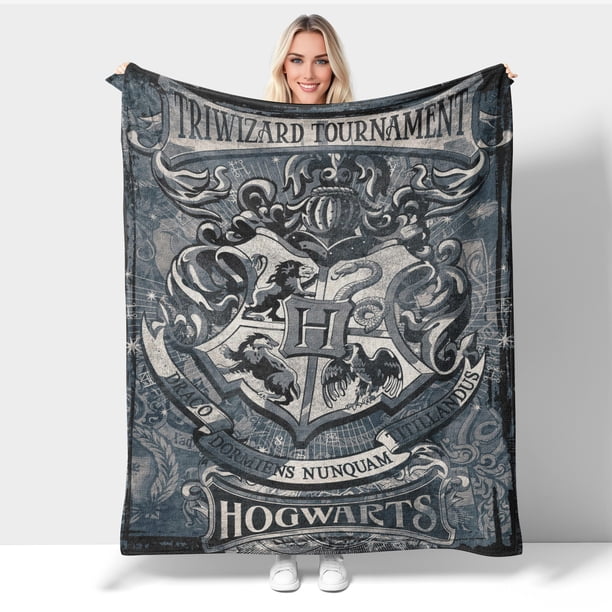 Bonita manta de Hogwarts con estampado de Gryffindor, súper suave, cálida y acogedora, de forro polar, mullida y ligera, para cama, sofá o sofá para todas las estaciones, para niños y niñas, 40 x 30