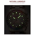 thumbnail image 7 of Women Colorful Diamond Watches Chronograph Rotatable Bezel Mineral Glass Luminous Watch Stainless Steel Waterproof Date Analog Quartz Watch Fashion Business Dress Wristwatch, 7 of 7